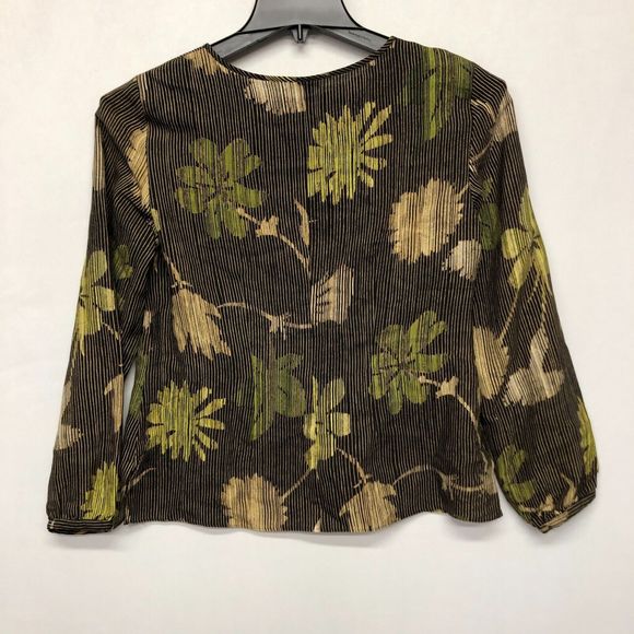 Sigrid Olsen Women Blouse Top Button Shirt Size Small Wool Silk Floral B243 -13 - Picture 13 of 14